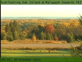 Overlooking Oak Island & Malagash towards P.E.I.  (Webcam Offline)