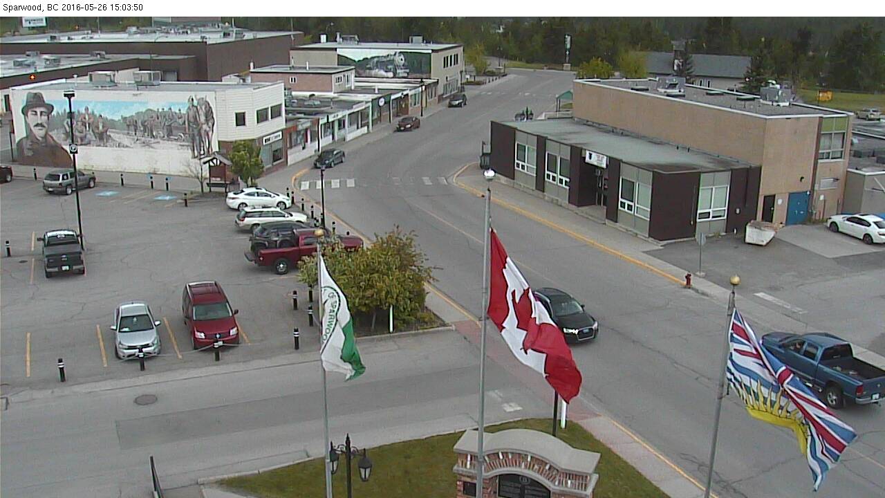 Downtown Sparwood from Sparwood Municipal Office
