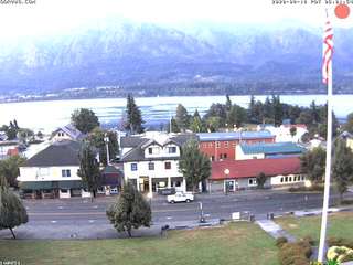 Downtown Stevenson and Columbia River