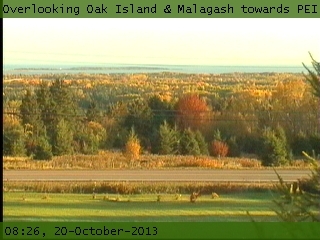 Overlooking Oak Island & Malagash towards P.E.I.  (Webcam Offline)