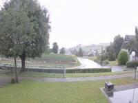 Pastoral Front Yard View with Goat Pen