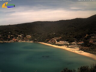 Beach mountain side view