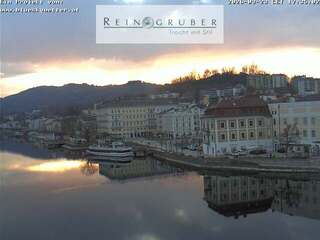 View of Gmunden from a Clothing Store