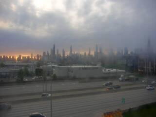 Freeway & Chicago skyline