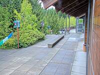 Sunderland Plaza entrance at Lewis & Clark Law School. 