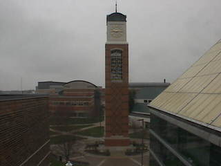 GVSU - Cook Carillon Clock Tower from Kirkhof