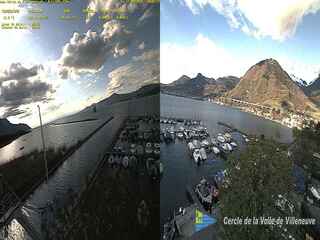 Lake Leman from Villeneuve Port