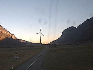 View of the Wind Turbine along Route d'Outre-Rhône 