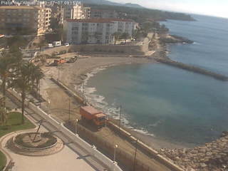 Overlooking the beach from Restaurant L'Alguer