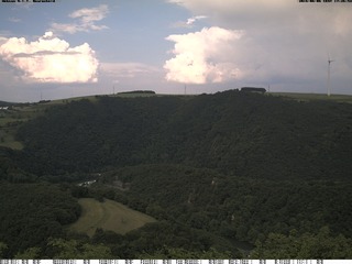 View over Bourscheid from Camping du S.I.T. 